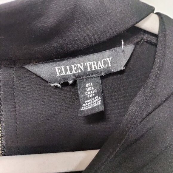 Ellen Tracy V-Neck Tunic with3/4 Sleeves Choker Accent L - Picture 7 of 14